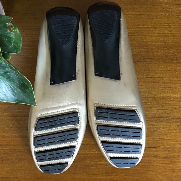 Robert Zur Checker Style Metallic Driving Loafer in True Silver and True Gold - Picture 7 of 10